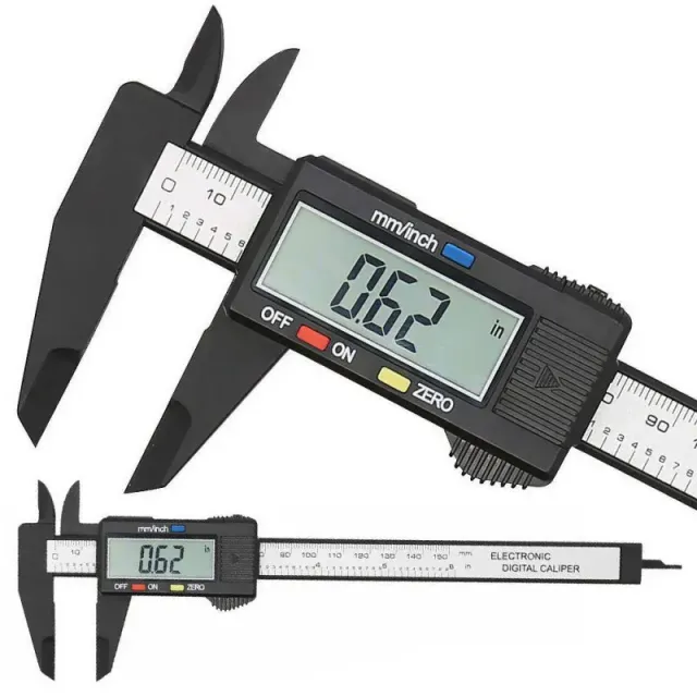 Elektronický digitální posuvné měřítko z uhlíkových vláken - 150 mm / 100 mm