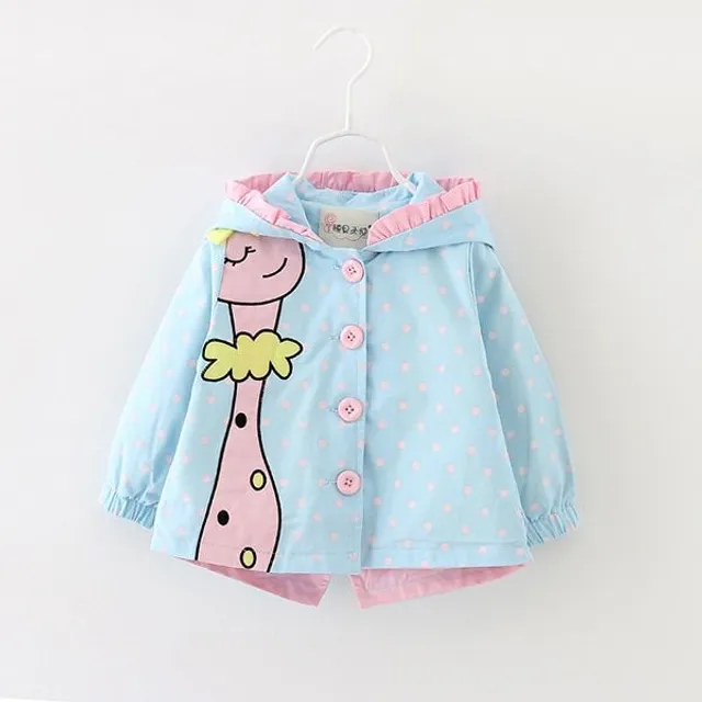 Beautiful baby button jacket with giraffe for babies