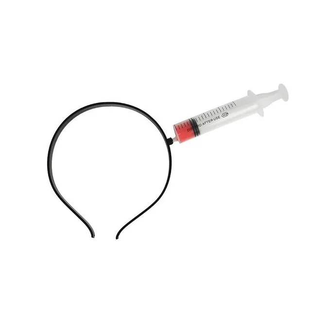 Headband syringe in the head