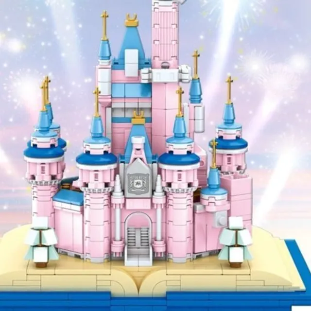 Children's building set - castles and dwellings on a book