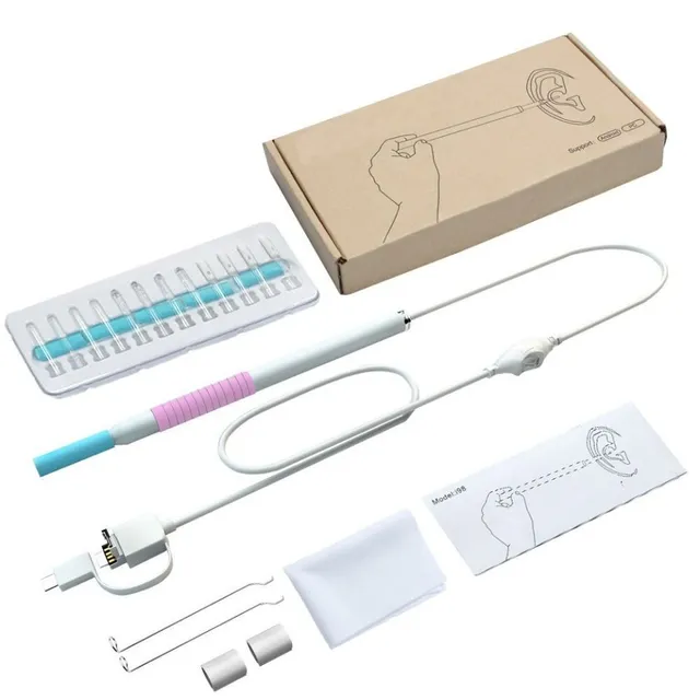 Endoscopic ear cleaning tool