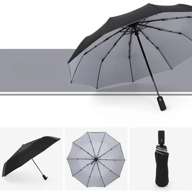 Větruvzdorný plně automatický dvouvrstvý deštník