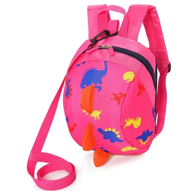 Children's backpack with the theme of cartoon characters and guide cord
