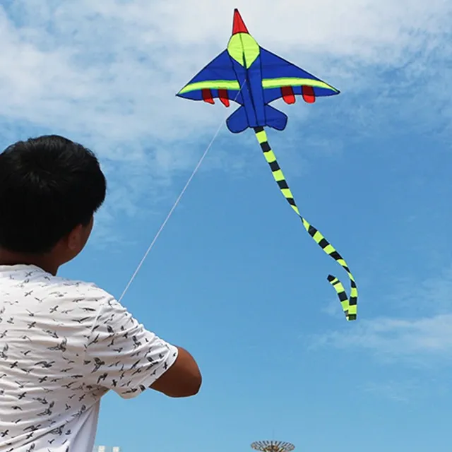 Plane-shaped flying dragon - Blue