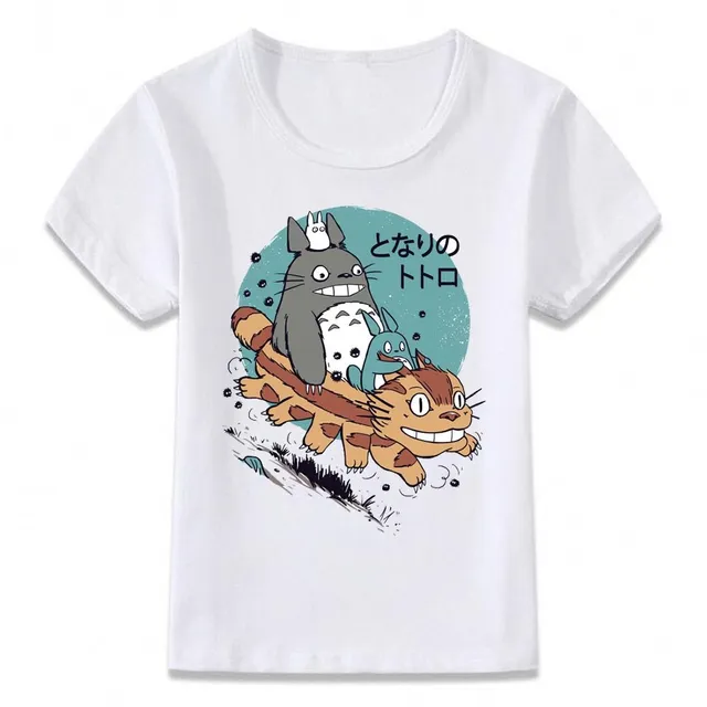 Dětské tričko s potiskem animovaného seriálu Můj soused Totoro