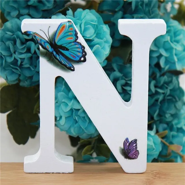 Decorative wooden letter butterfly K Tama dekorativni-drevene-pismeno-s-motyly-n