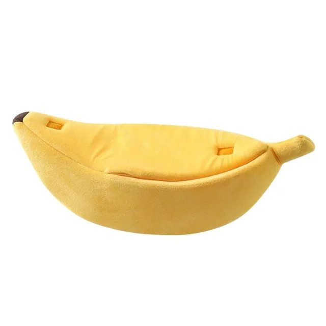 Cat bed in the shape of a banana