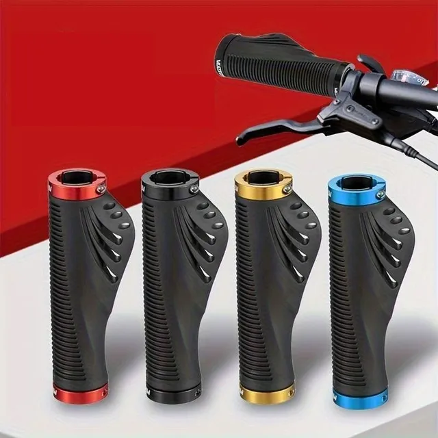 Universal MTB handlebar grips with double lock, anti-slip rubber, suitable for all types of bicycles