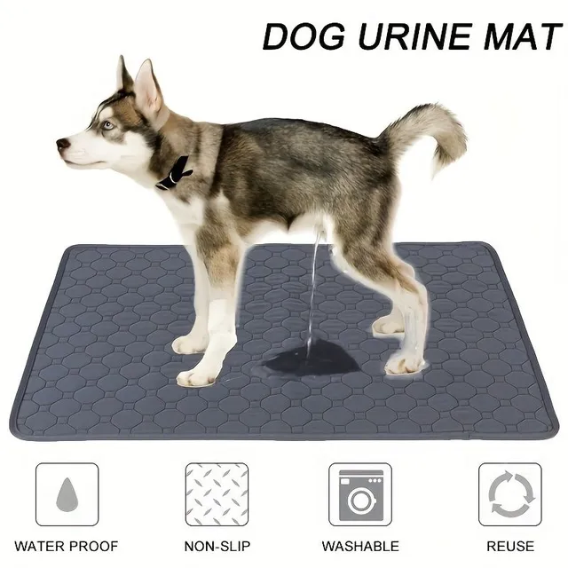 Prateľná a opakovane použiteľná podložka pre psy - 4 vrstvy vodeodolná podložka s absorpčným jadrom - ideálna pre tréning, inkontinenciu a cestovanie - alternatíva k plienkam pre mačky a psie matrace
