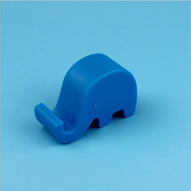 Nowoczesny monochromatyczny stojak na telefon komórkowy w kształcie słonia