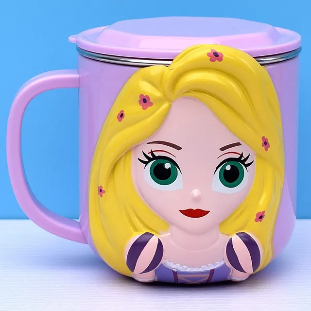 Beautiful children's mug with fairy tale motifs Rapunzel