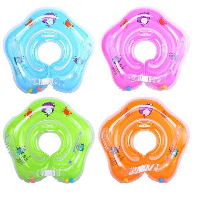 Inflatable ring around the neck for bathing babies - 4 colors