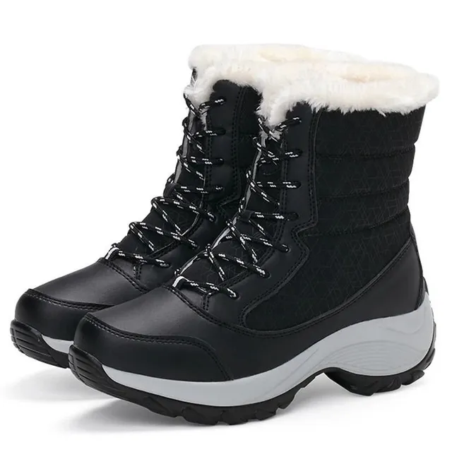 Women's winter high boots with lacing - 3 colours