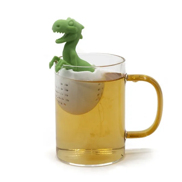 Silicone tea strainer dinosaur