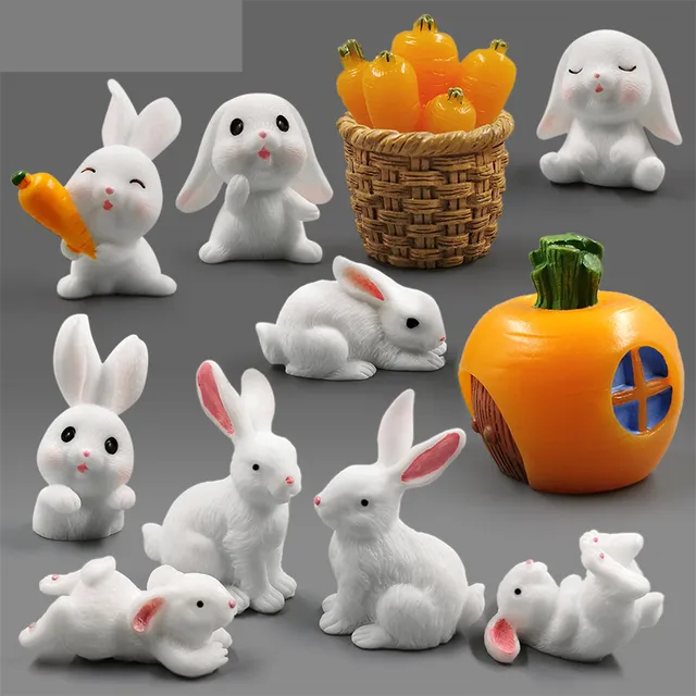 Ceramic Easter Bunny figurines