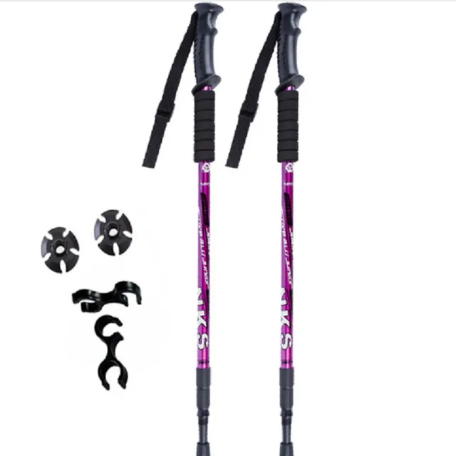 Telescopic trekking poles - 8 colours - 2 pieces