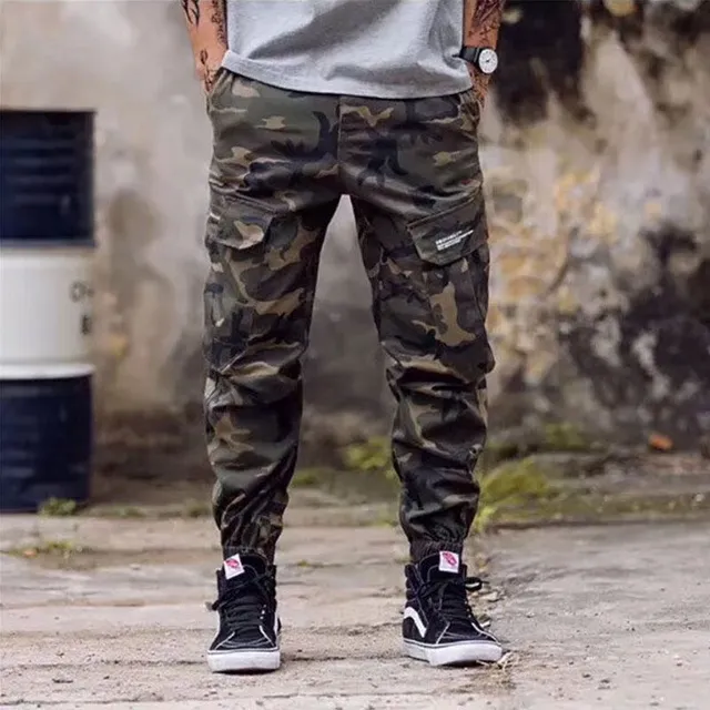 Luxury men's camouflage trousers with pockets James