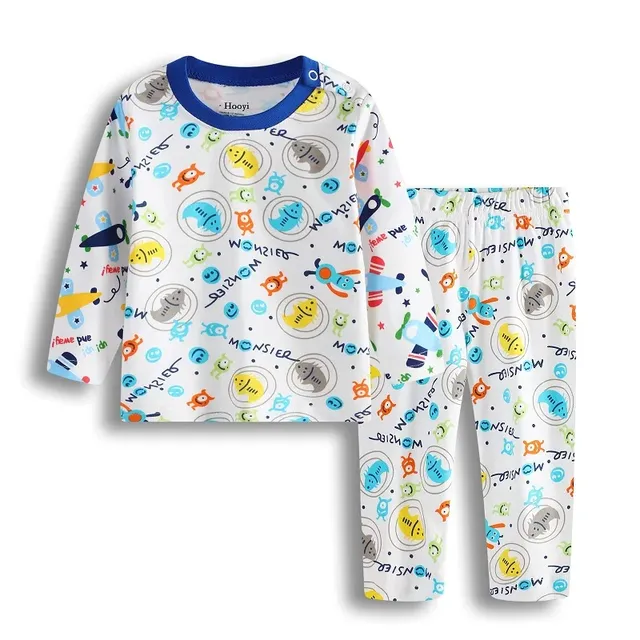 Children's pajamas for boys and girls with long sleeves (3-24 months)