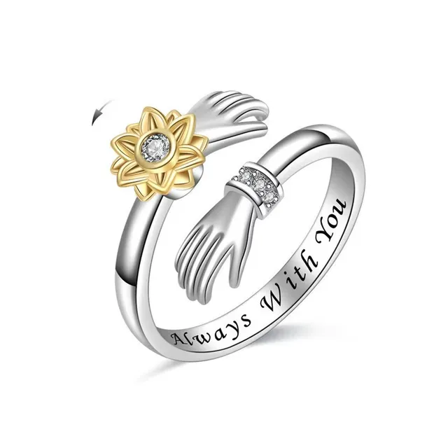 Fashion ring against stress for women with cute rotating design