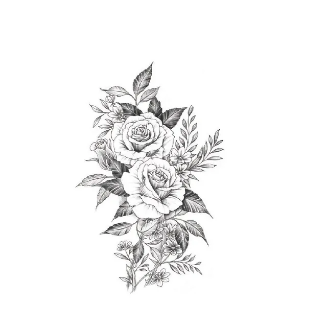 Dočasné tetovanie kvetov 0 Elida 7