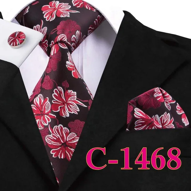 Men's luxury set with pattern | Tie, Handkerchief, Cufflinks