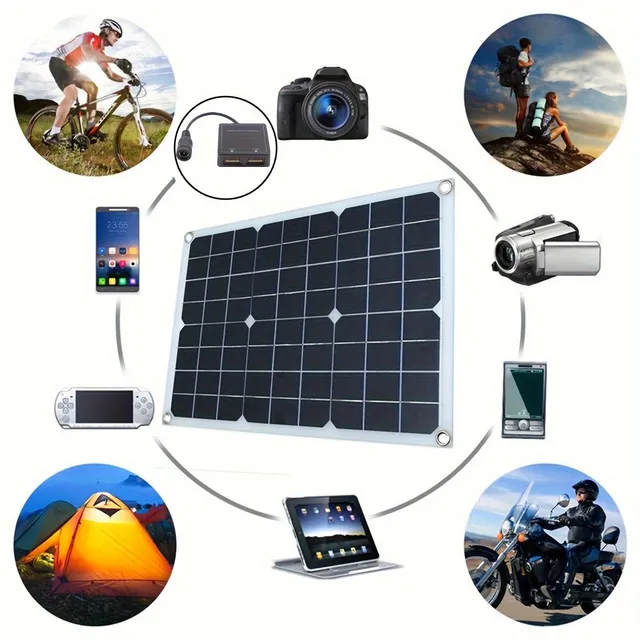 Kompletní Solární Panel Power - Nabíječka do auta, jachty, karavanu, lodě, domova a na kempování | Dual USB a regulátor zdarma