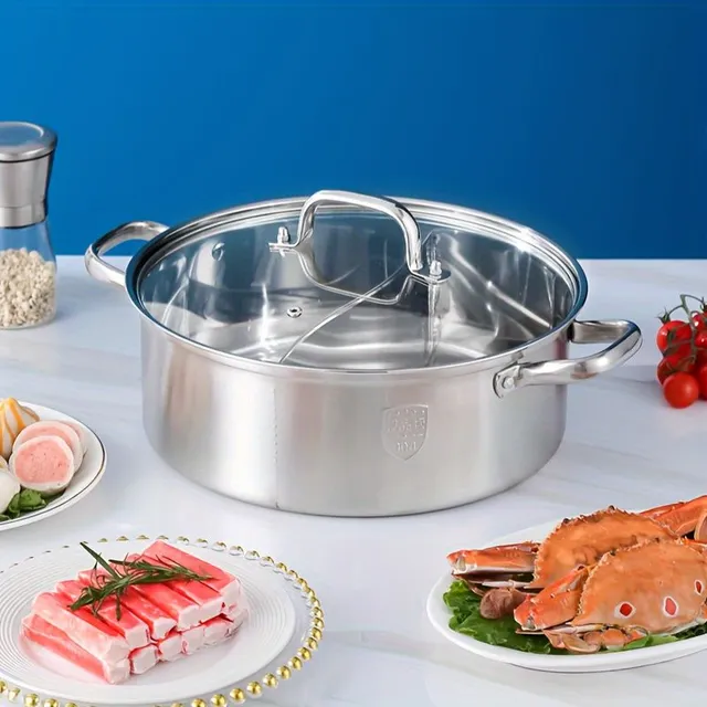 304 stainless steel fondue pot, reinforced hot pot, large capacity