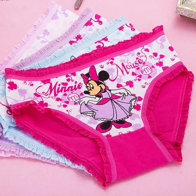 Dievčenské spodné prádlo Minnie Mouse, Hello Kitty | 4 ks