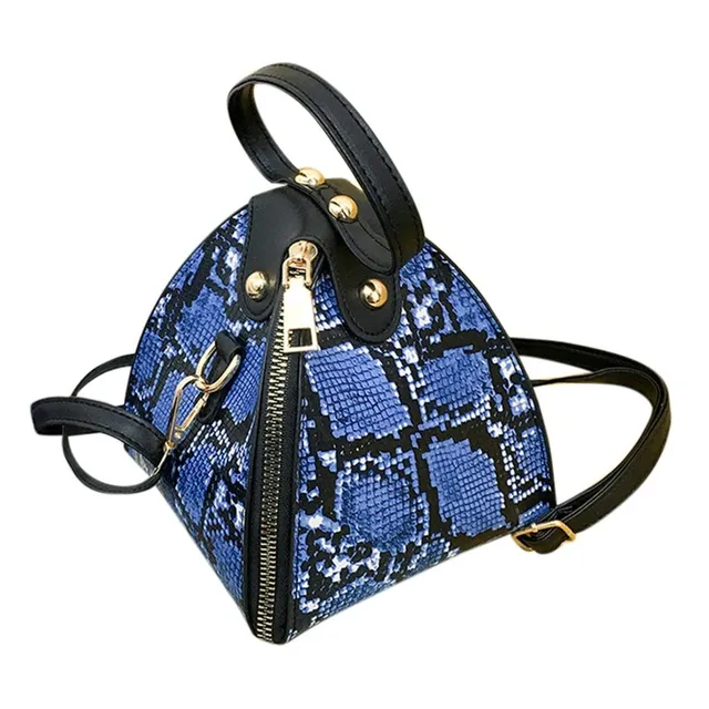 Trendy female mini purse with snake print