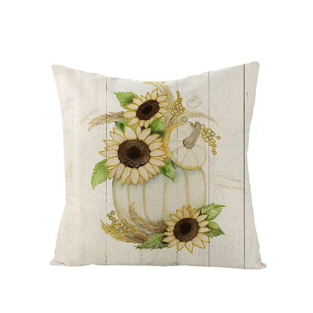 Decorative pillowcase with autumn harvest printing