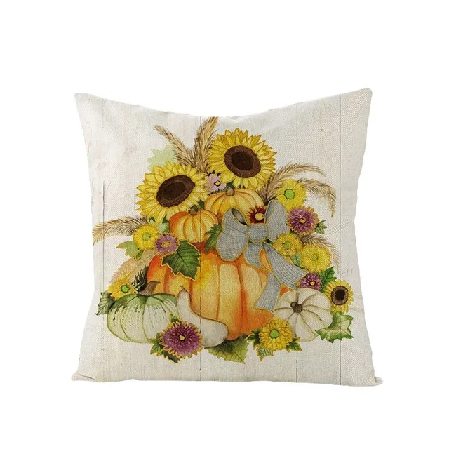 Decorative pillowcase with autumn harvest printing