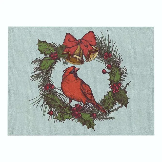 Merry Christmas coasters Santa Claus, Robin and Los with motifs