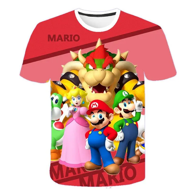 Krásne detské tričko s 3D potlačou Mario