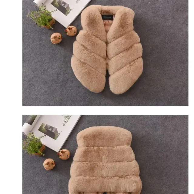 Children's fur vest for girls - fashionable and warm in autumn and winter