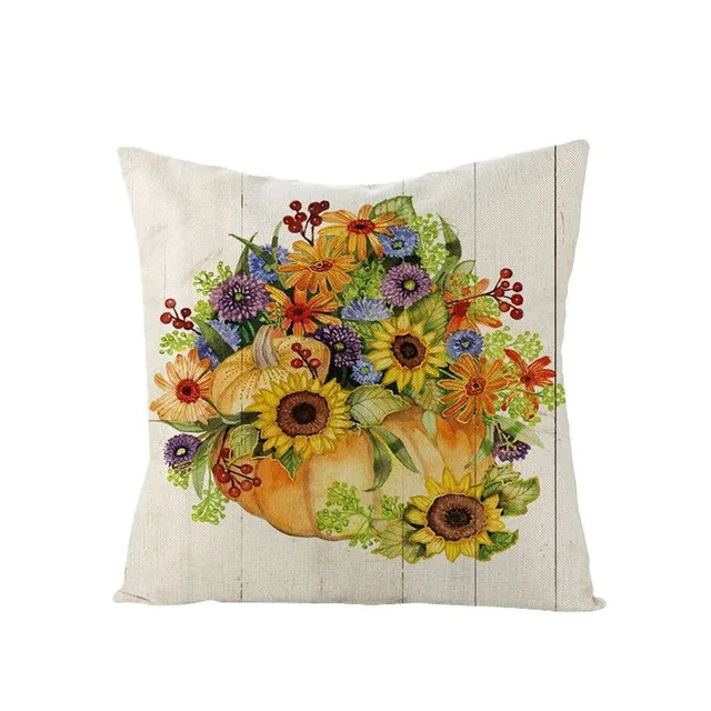 Decorative pillowcase with autumn harvest printing