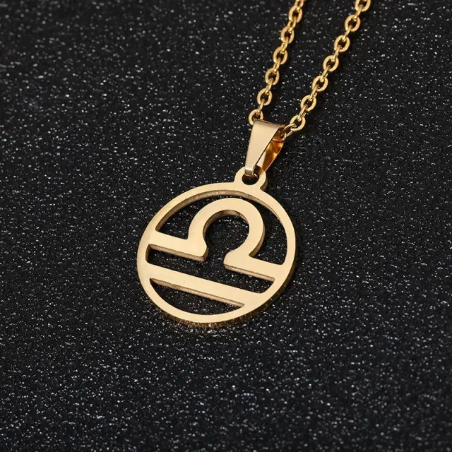 Beautiful stainless steel necklace with pendant in shapes Zodiac sign