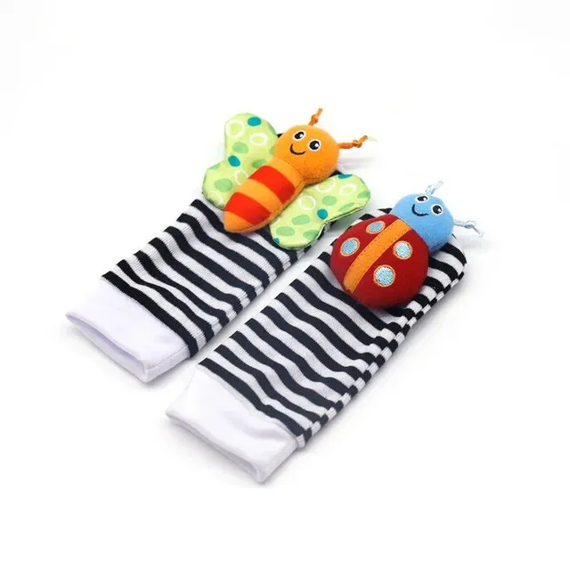 Baby rattling socks for toddlers with pets