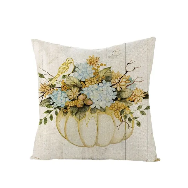 Decorative pillowcase with autumn harvest printing