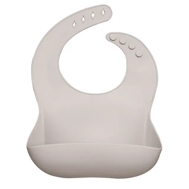 Insoluble modern monocolor silicone bib for toddlers - More Colors