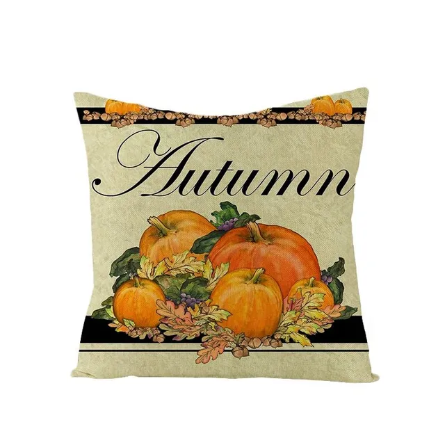 Decorative pillowcase with autumn harvest printing