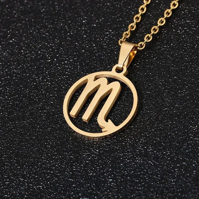 Beautiful stainless steel necklace with pendant in shapes Zodiac sign