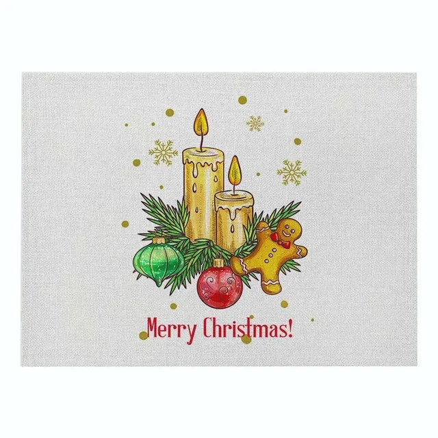 Christmas table pads and trays for bowls and cups for home decorations and celebrations of Christmas and holidays