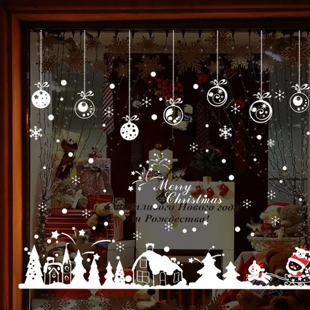 Christmas sticker on the window