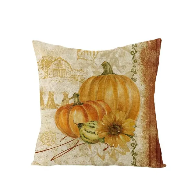 Decorative pillowcase with autumn harvest printing