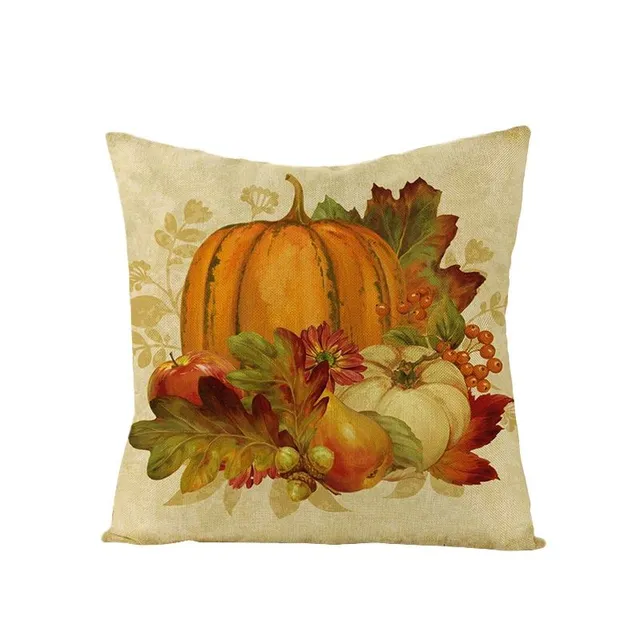 Decorative pillowcase with autumn harvest printing