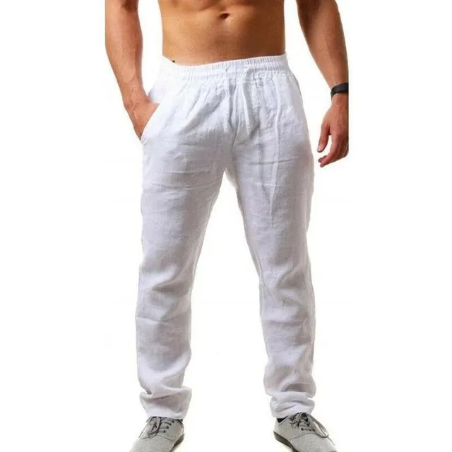 Monochromatyczne spodnie na lato dla mężczyzn