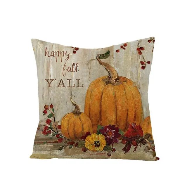 Decorative pillowcase with autumn harvest printing