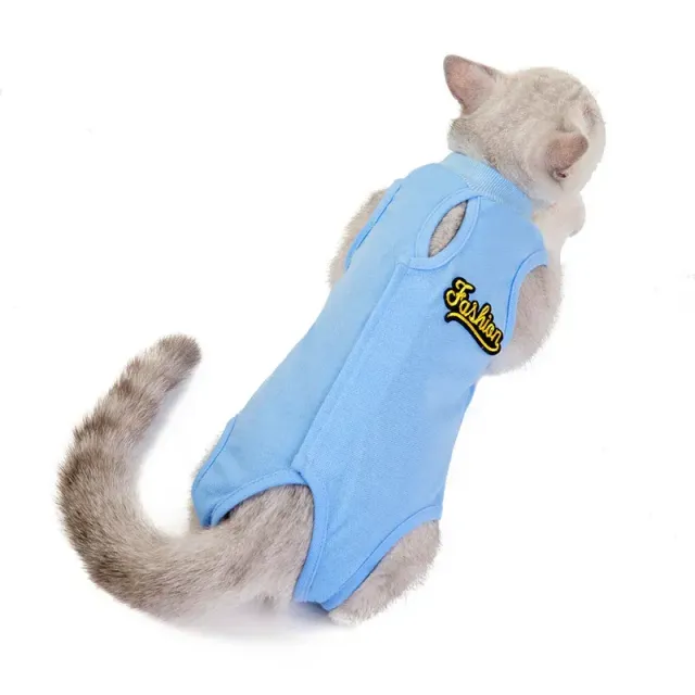 Costum elegant monocrom pentru pisici cu închidere pe spate - mai multe variante de culori