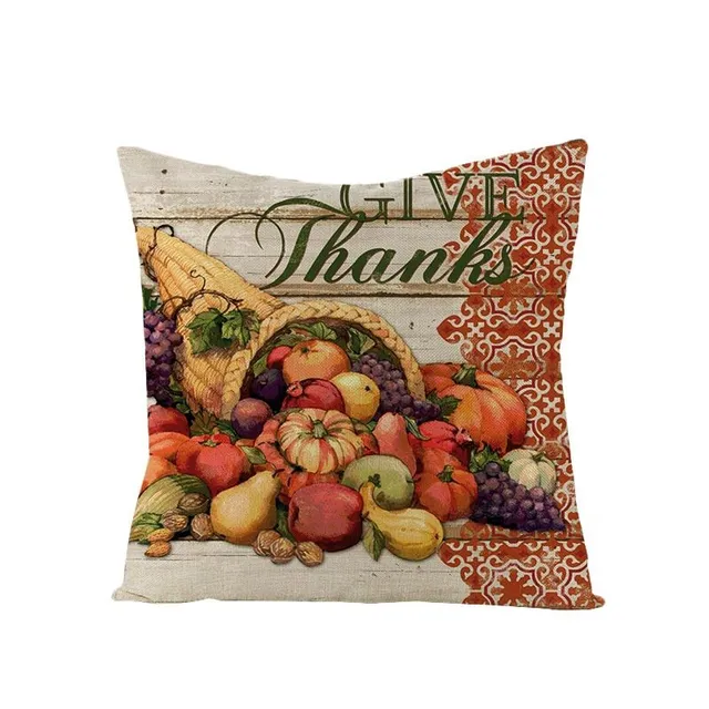 Decorative pillowcase with autumn harvest printing