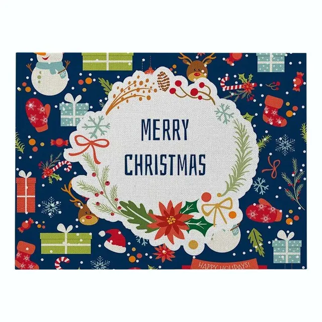 Merry Christmas coasters Santa Claus, Robin and Los with motifs